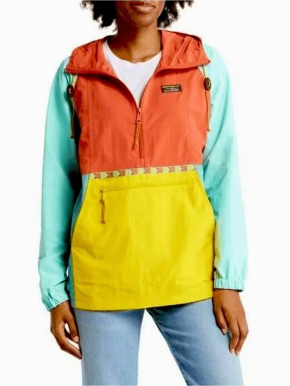 LL Bean Mountain Classic Women's Packable Water Resistant Half Zip Jacket